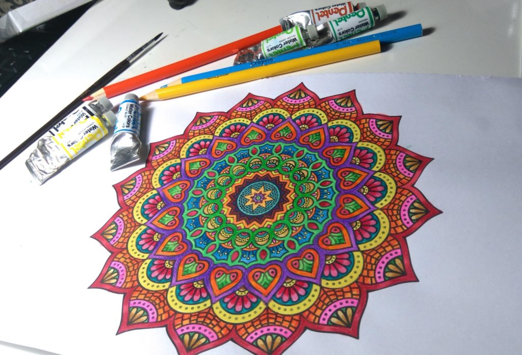 Filling Colours In The Motifs for MANDALA