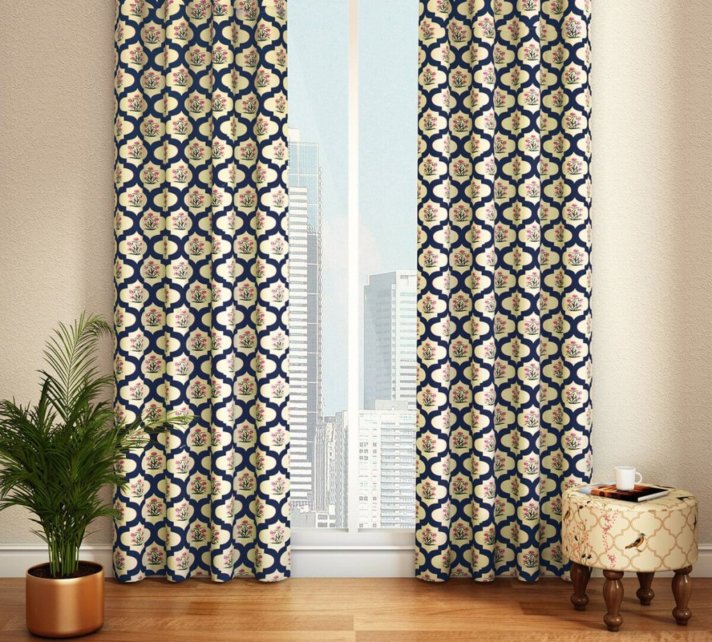 Shop Poppy Flower Full Length Curtain by India Circus 