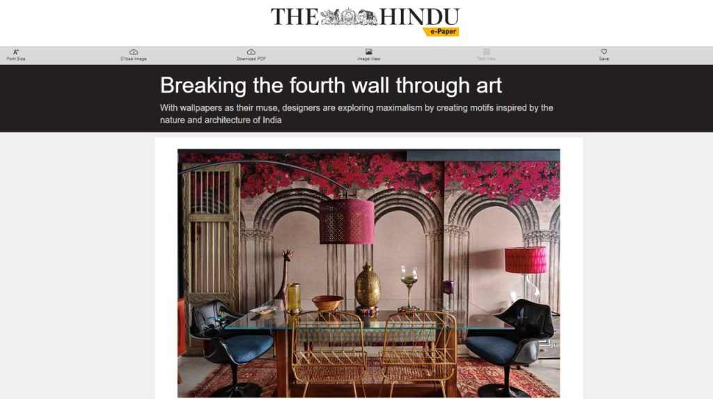 The Hindu e-Paper (Breaking the fourth wall through art)