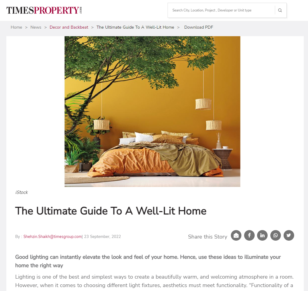 Times Property -The Ultimate Guide to a Well- Lit Home