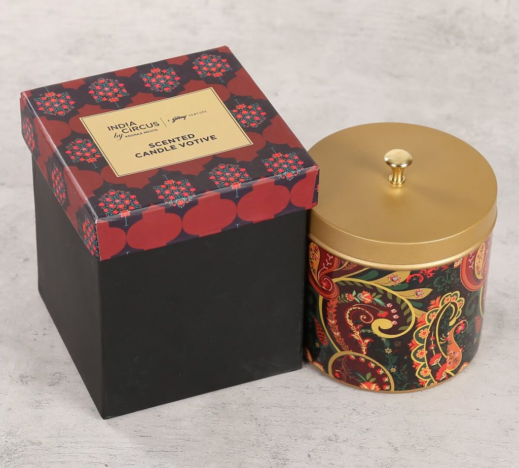 Paisley Romance Scented Candle Votive by India Circus 