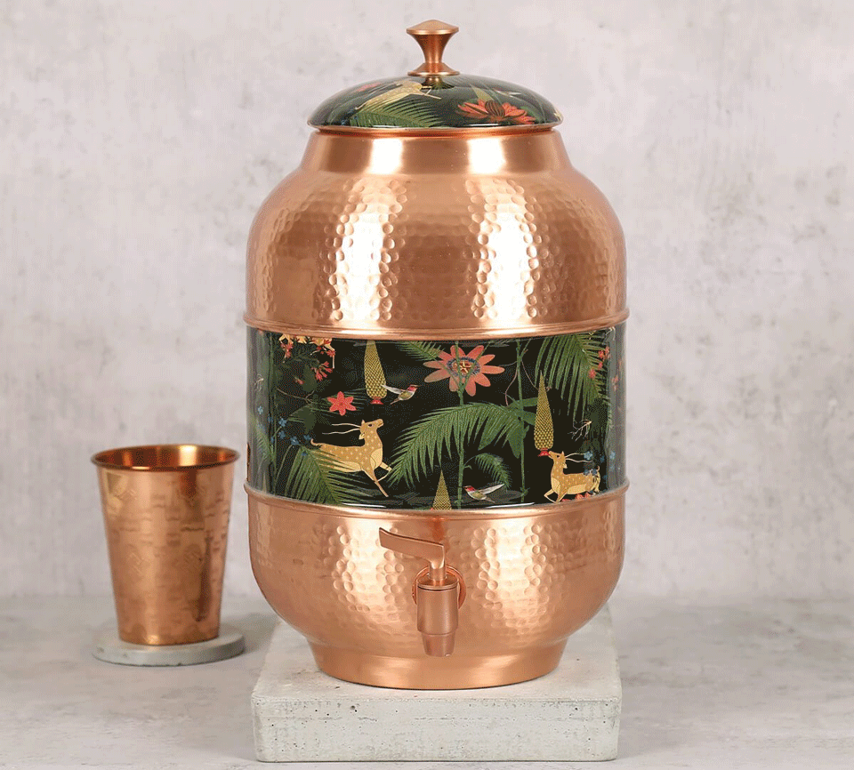 Drink water from copper vessels