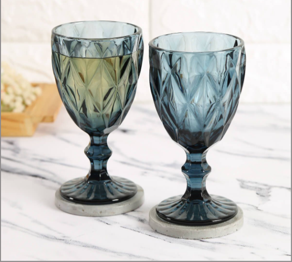Buy Blue Wine Glasses (set of 2) from India Circus 