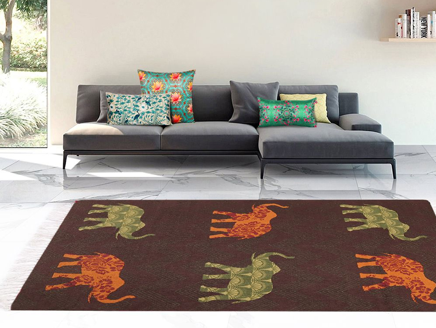 Tusker Delight Rug from India Circus
