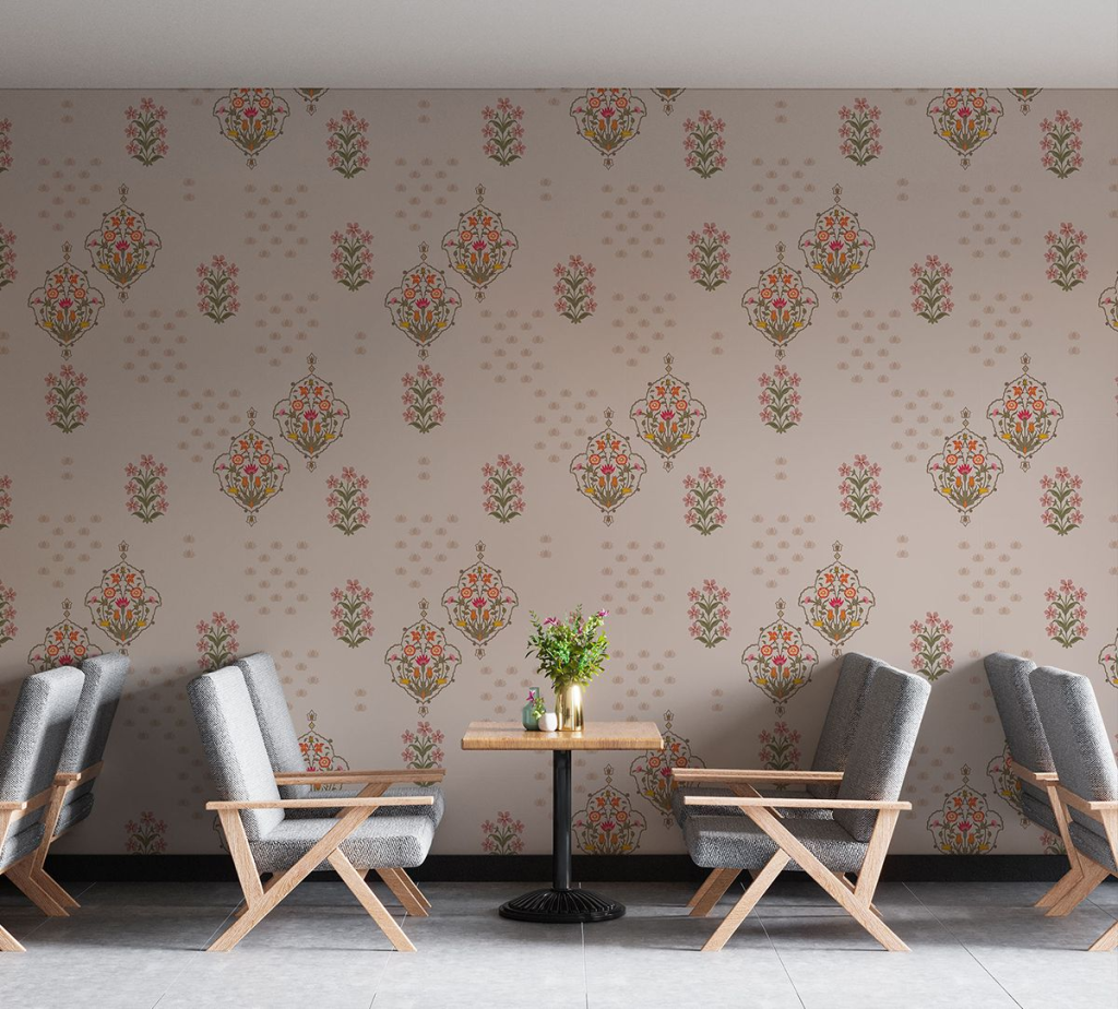 Crepe Floret Delight Wallpaper by India Circus 