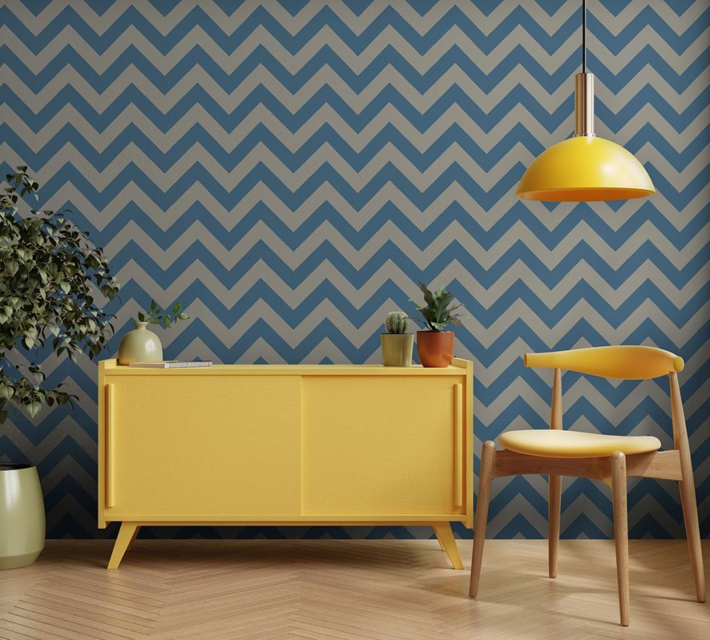 Yale Chevron Wallpaper by India Circus 