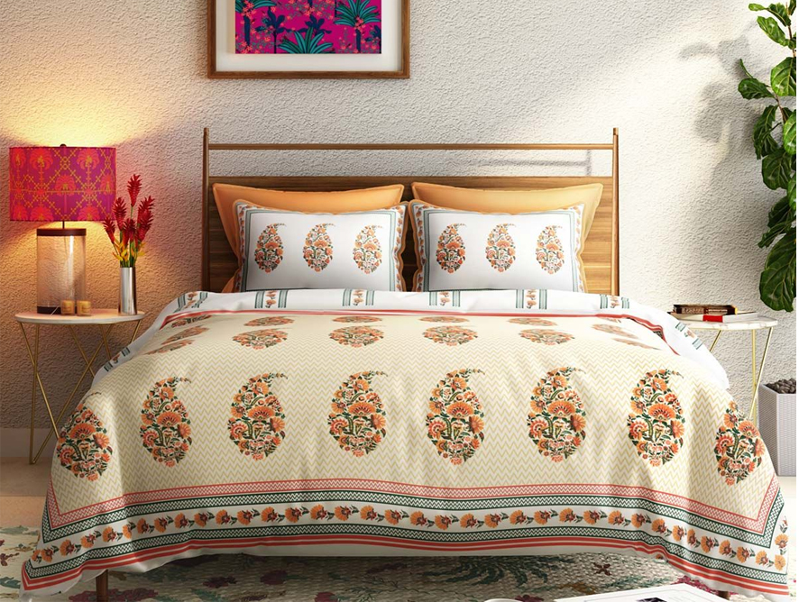 Include light and bright color bedding from India Circus