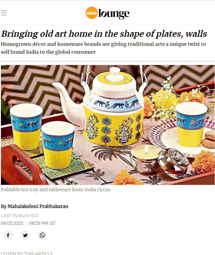 Lifestyle.Livemint.Com -Bringing old art home in the shape of plates, walls