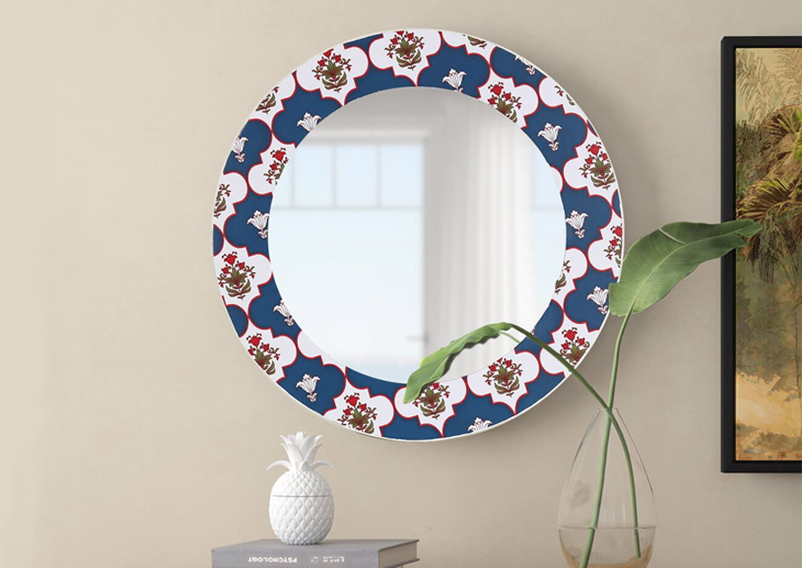 Palm Tusker Wall Mirror for Dining Room Decor Ideas