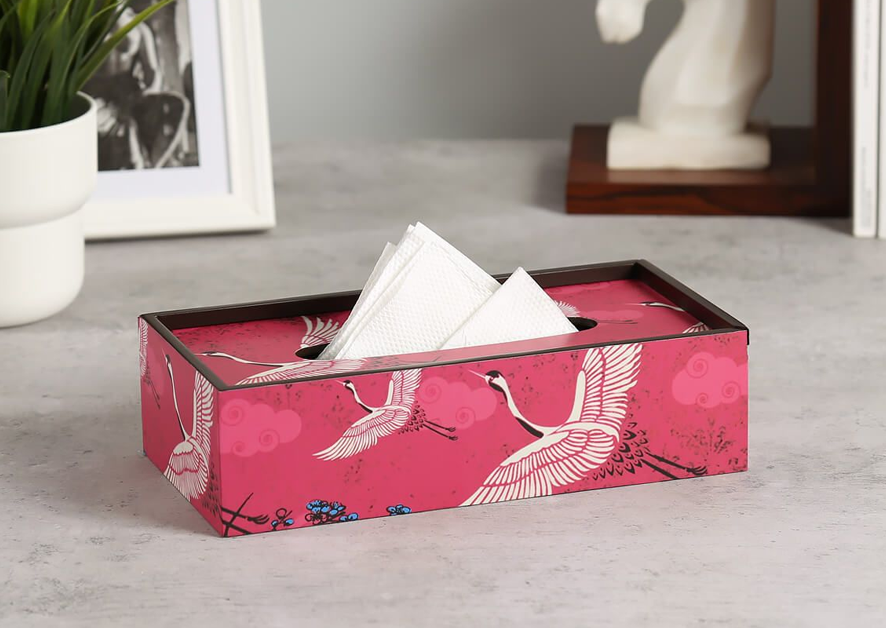 A floral themed tissue box is a great new home gift idea