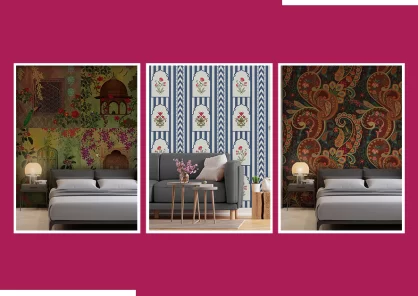 How Do Wallpaper Designs Reflect Serenity and Indian Culture?
