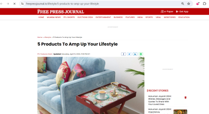 5 Products To Amp Up Your Lifestyle - Free Press Journal, April 2024