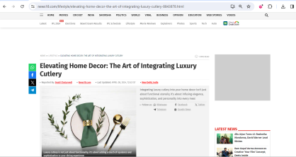 Elevating Home Decor: The Art of Integrating Luxury Cutlery