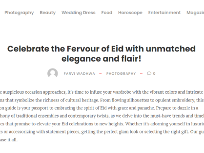 Wedding Vows: Celebrate the Fervour of Eid with unmatched elegance and flair!