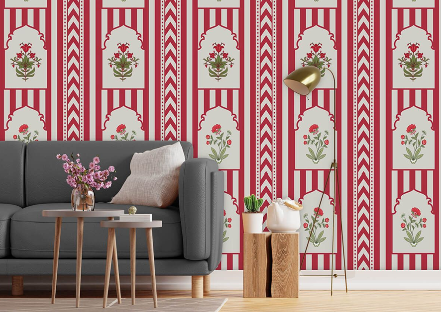 Bold Patterned Accent Wall 