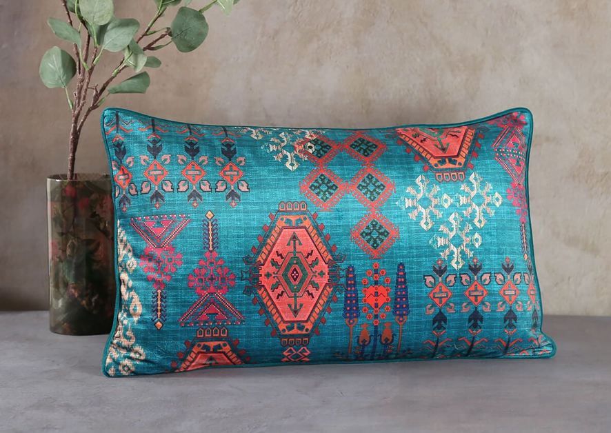 Experiment with different cushion styles, from bold prints to luxurious Fabrics 
