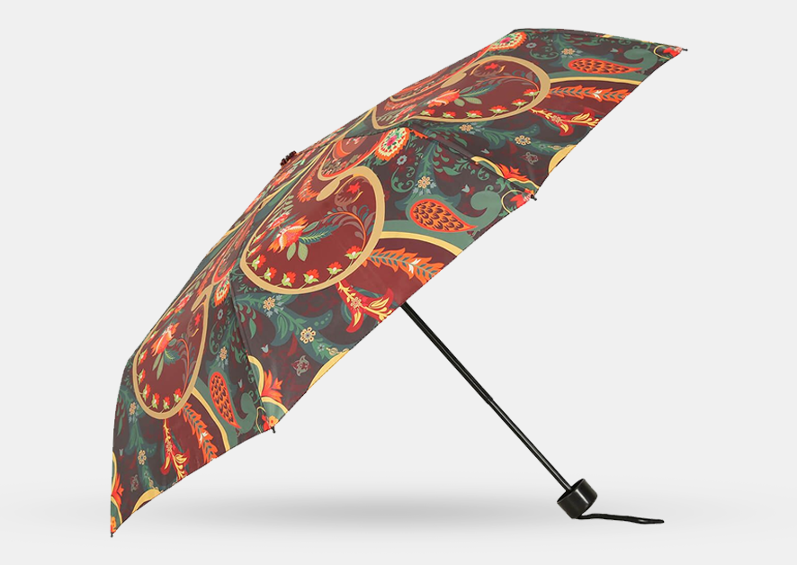 Love at First Sight with Paisley Romance 3 fold umbrellas