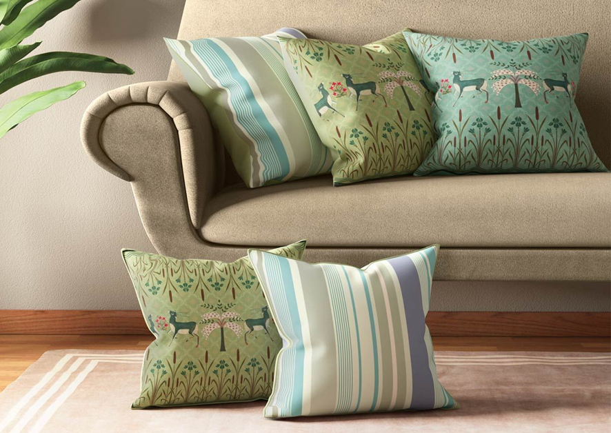 Patterned and textured cushions