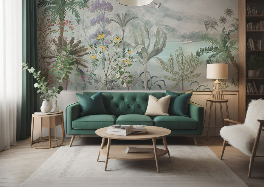 3. Floral fantasies: The luxury of textured wallpapers