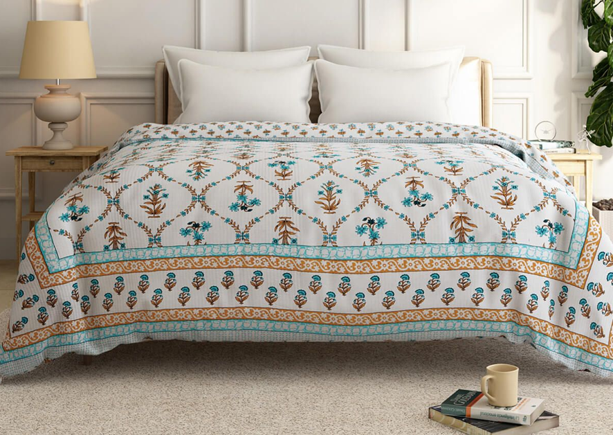 3. Heritage Hues Quilted Bed Cover set
