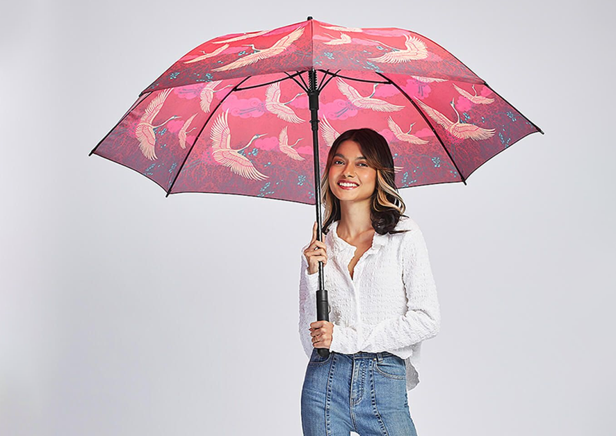 Spread your wings this monsoon with the Legend of The Cranes Long Umbrella