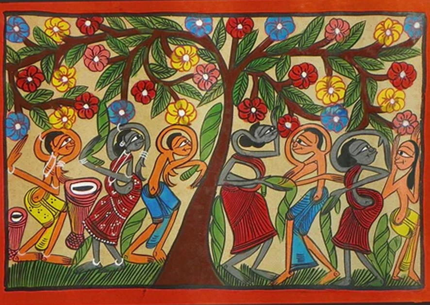 4. Tribal or Santhal Painting: