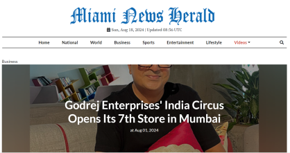 Godrej Enterprises' India Circus Opens Its 7th Store in Mumbai - Miami News Herald, August 2024