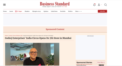 Godrej Enterprises' India Circus Opens Its 7th Store in Mumbai - Business Standard, August 2024