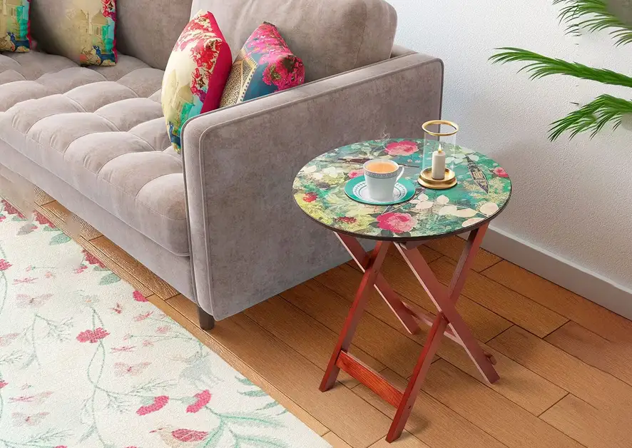 Floral Lake Inception round side table