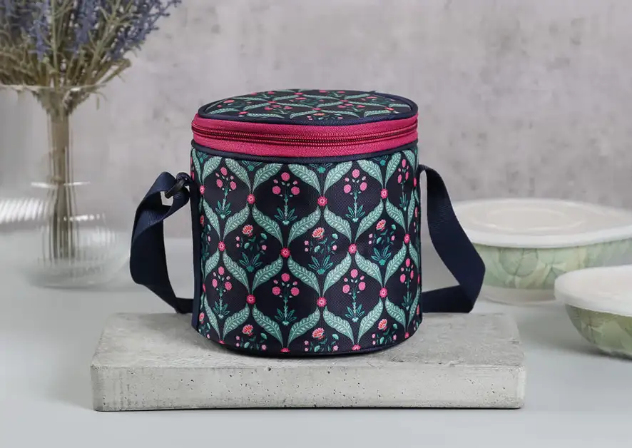 Iron Blooming Dhalia Lunch Bag Round