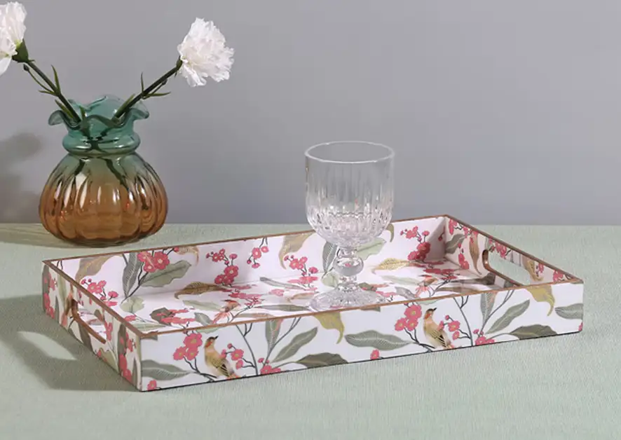 Wooden tray set- The perfect Dining table centerpiece