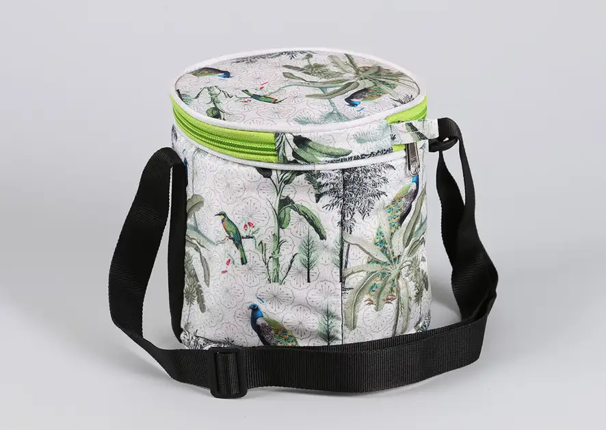 Peacock Throne Paradise Lunch Bag Round