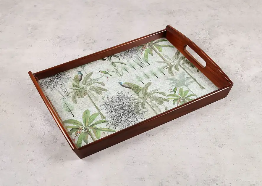 The Antique Wooden Serving Tray