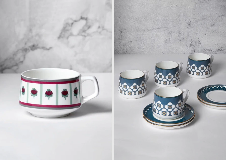 Unique Cup And Saucer Set From India Circus