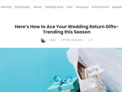 Here’s How to Ace Your Wedding Return Gifts- Trending this Season